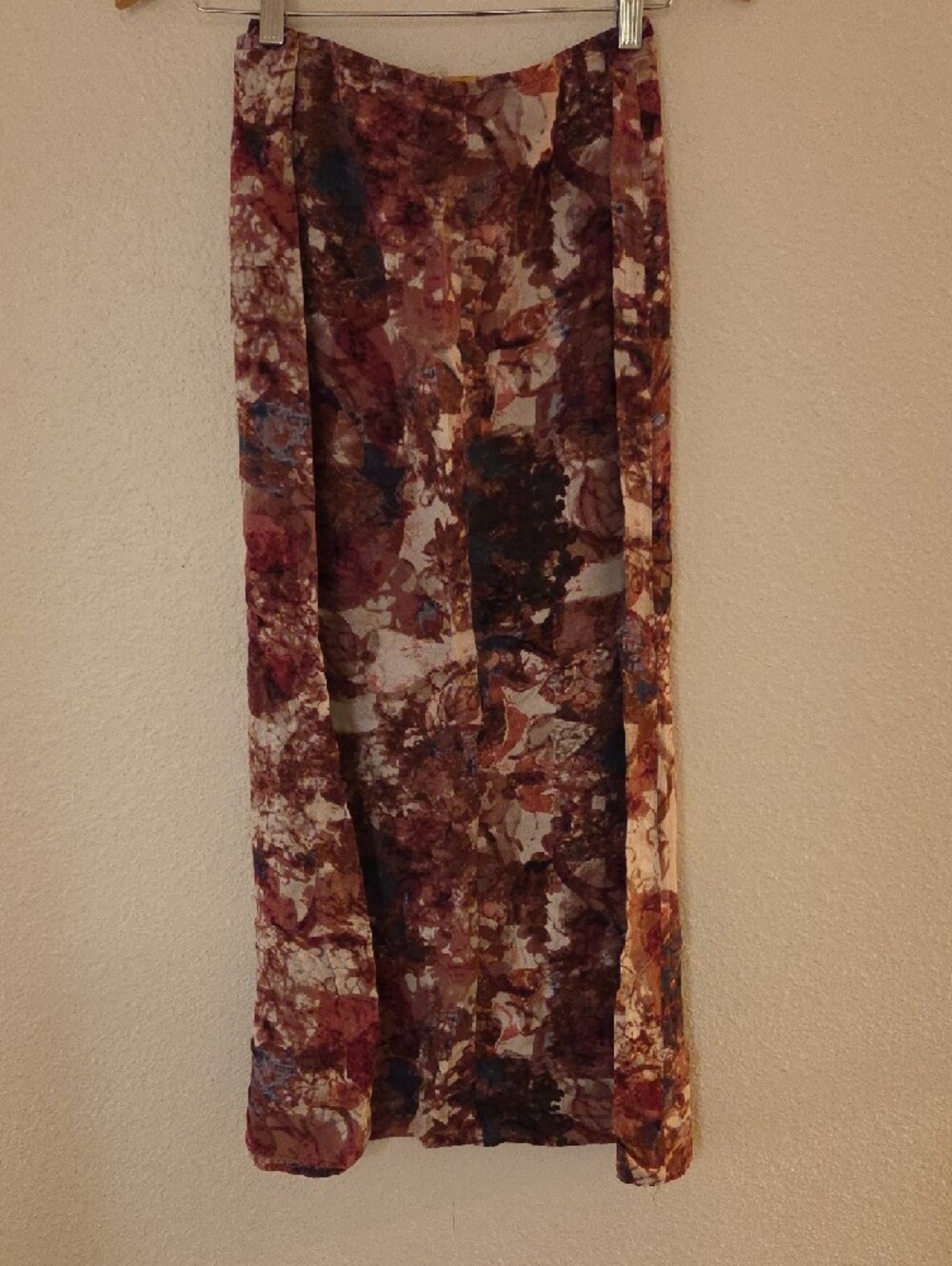 Mimi Chica Floral Maxi Skirt in Violet, Cream and Blue